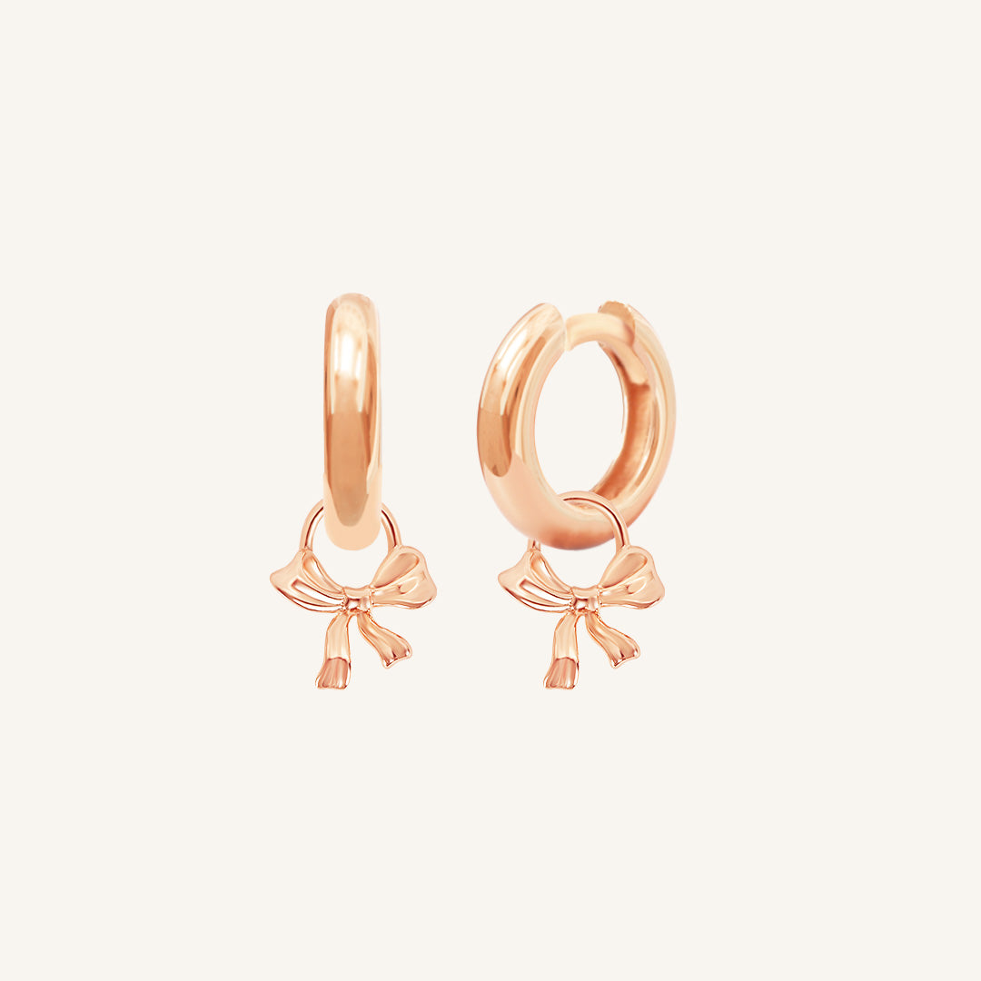 Fusion Plain Charm Hoops