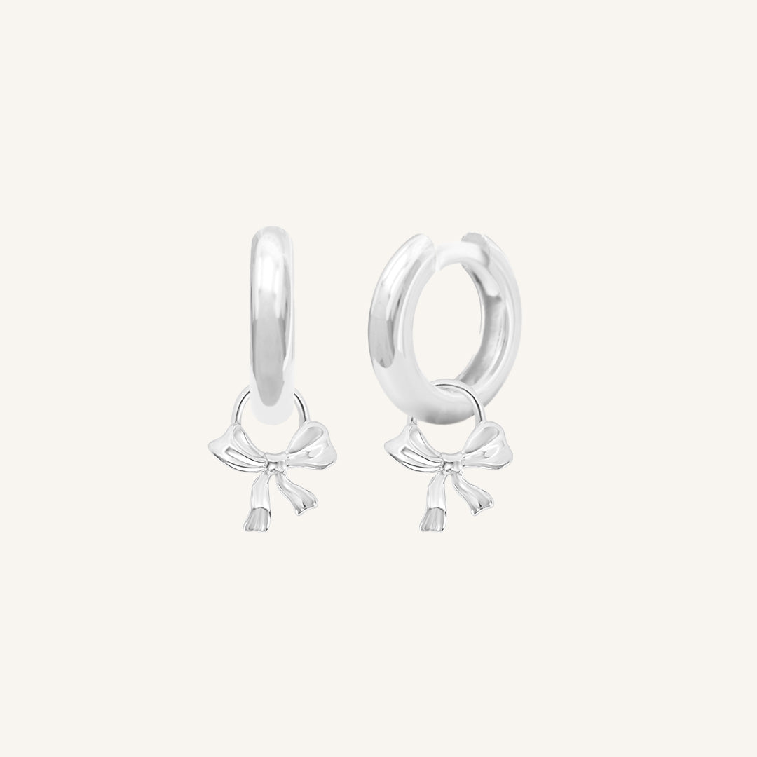 Fusion Plain Charm Hoops