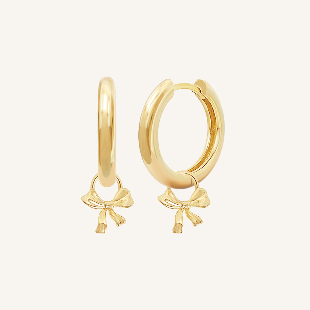 Fusion Plain Charm Hoops