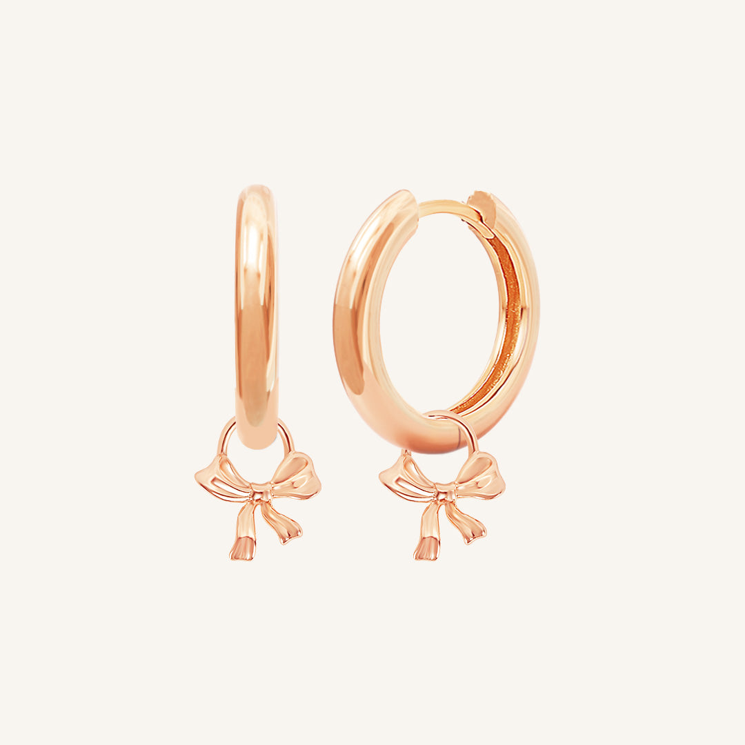 Fusion Plain Charm Hoops