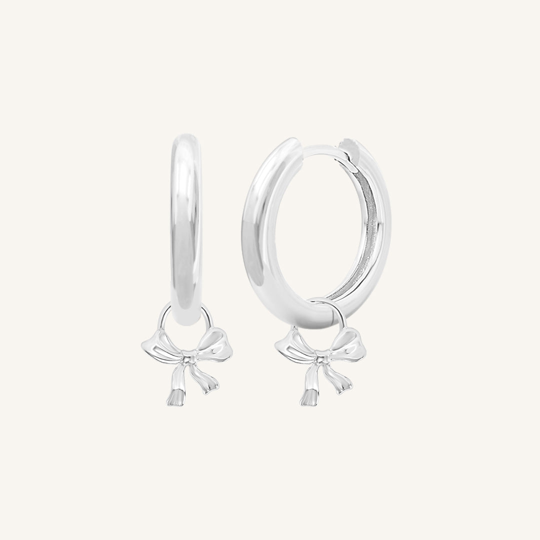 Fusion Plain Charm Hoops