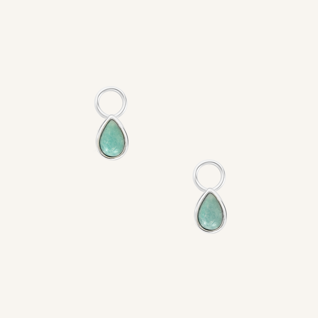 Amazonite Trove Hoop Charm (Set of 2)