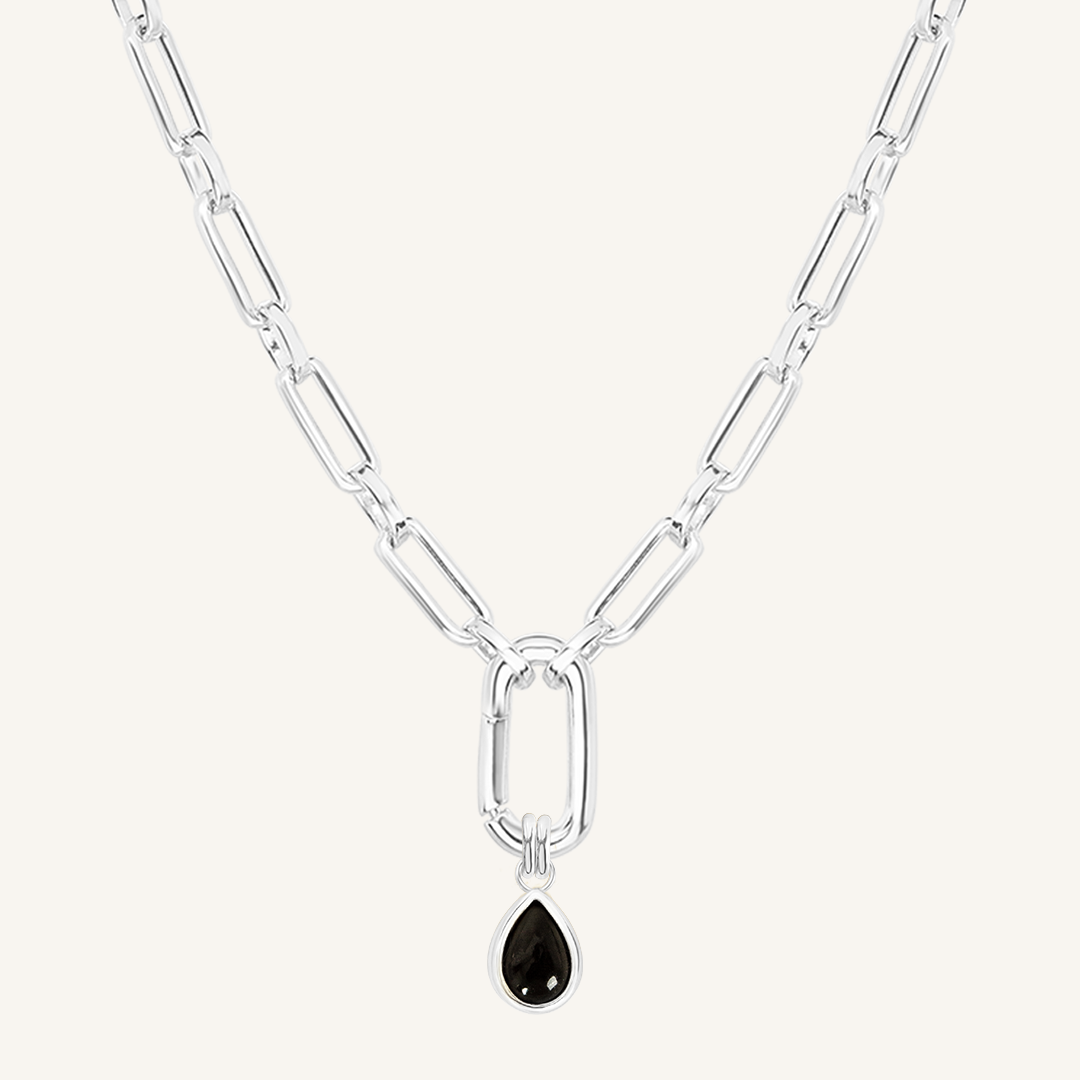 Black Onyx Trove Charm Necklace