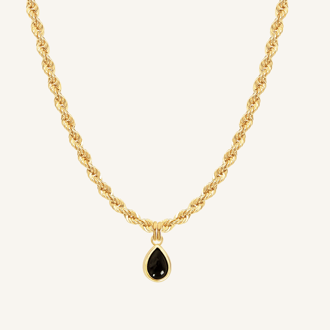 Black Onyx Trove Charm Necklace