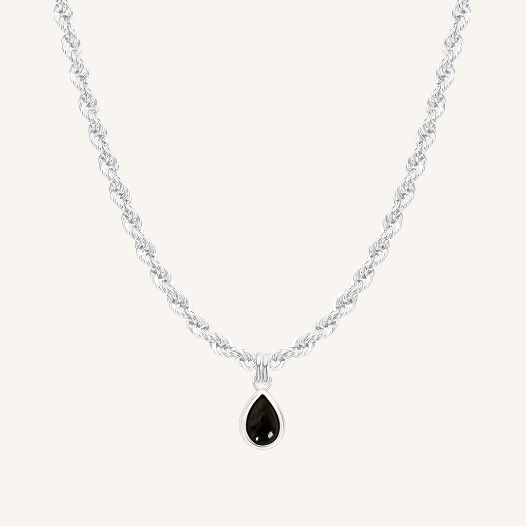 Black Onyx Trove Charm Necklace