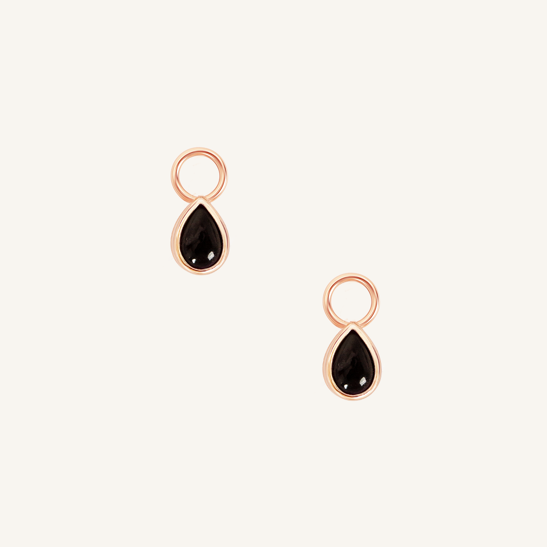 Black Onyx Trove Hoop Charm (Set of 2)