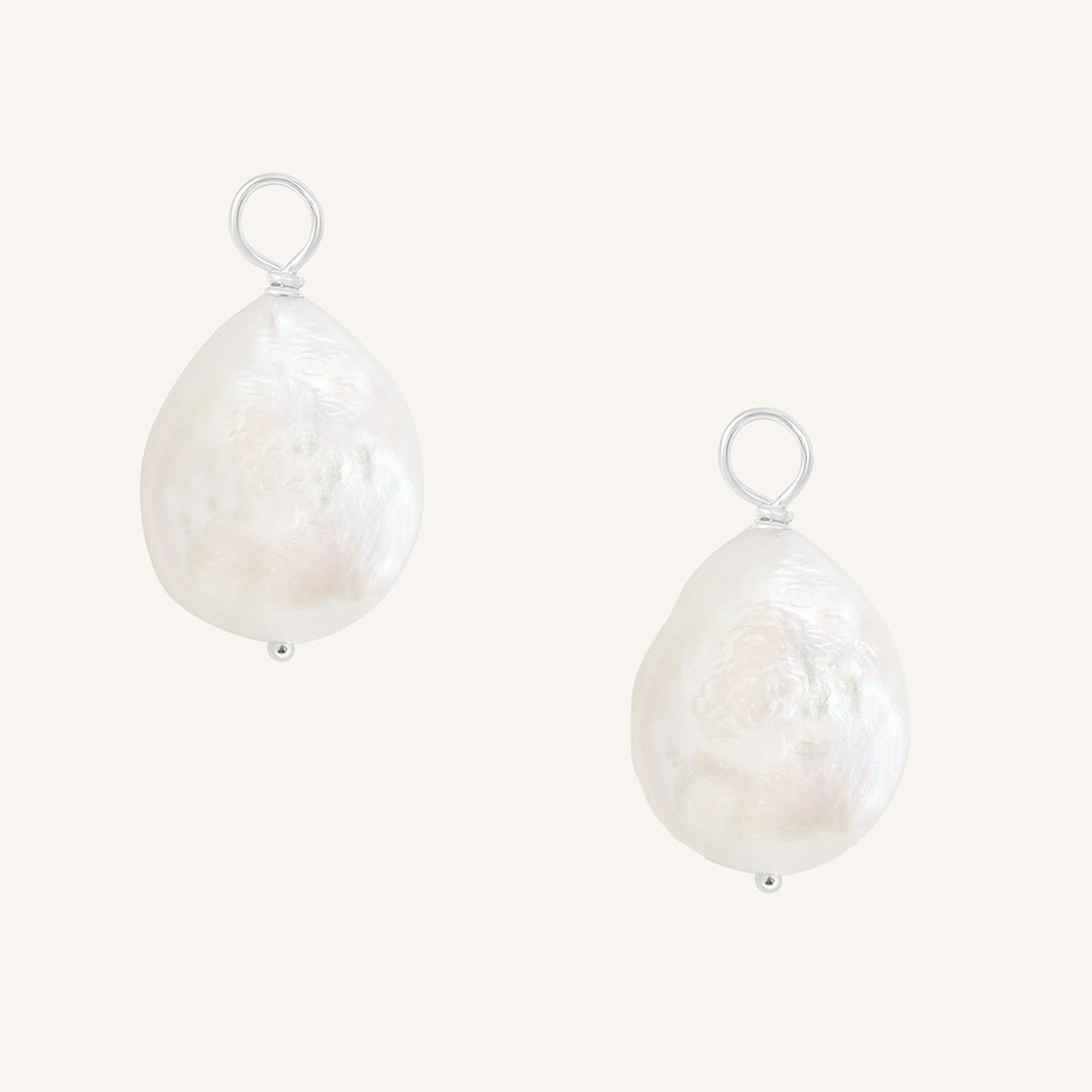 Capri Pearl Hoop Charm (Set of 2)