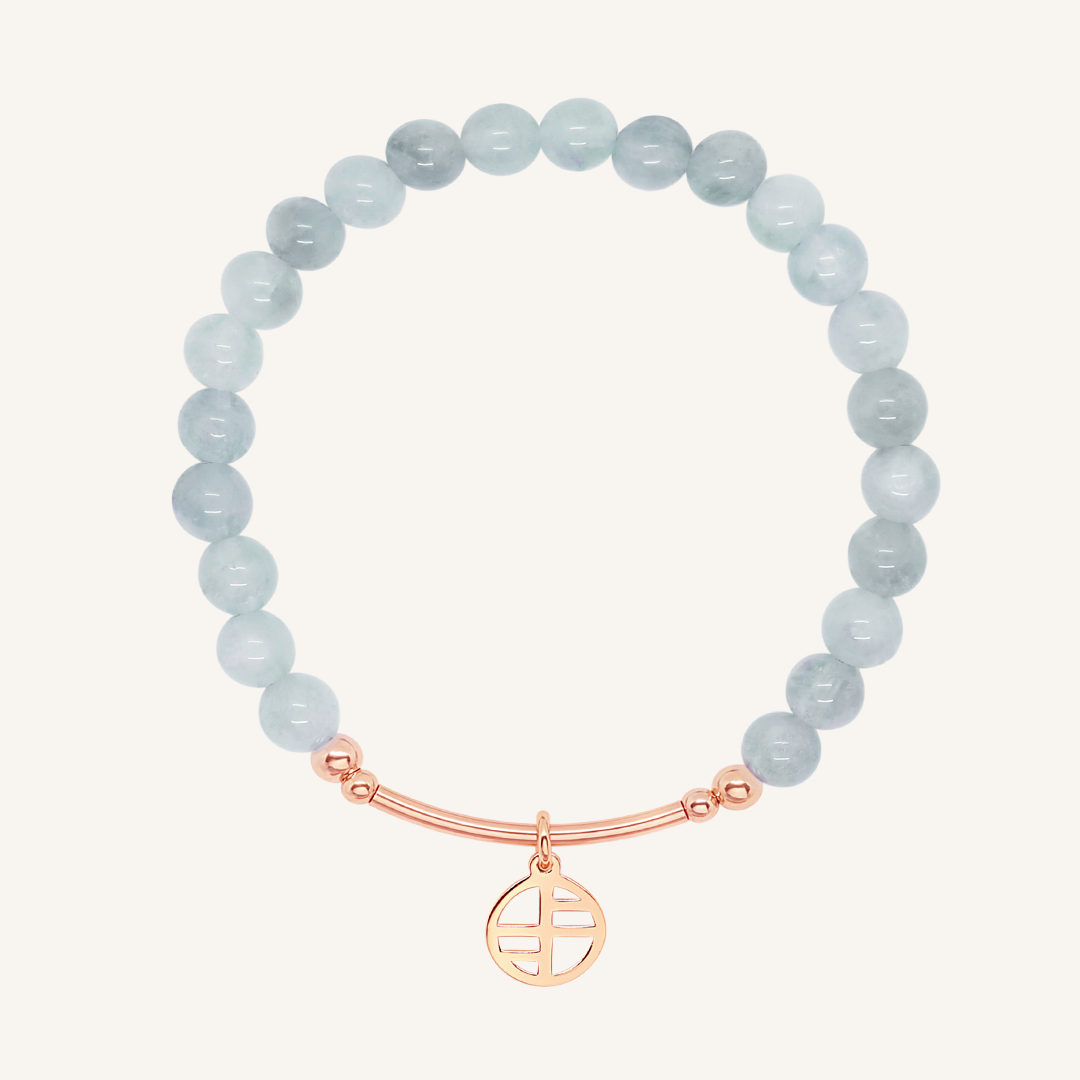 Aquamarine Charm Bracelet - Stone of Serenity