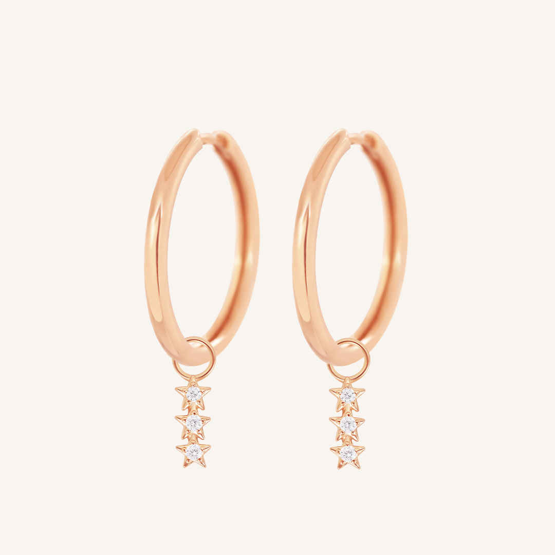 Constellation Charm Hoops