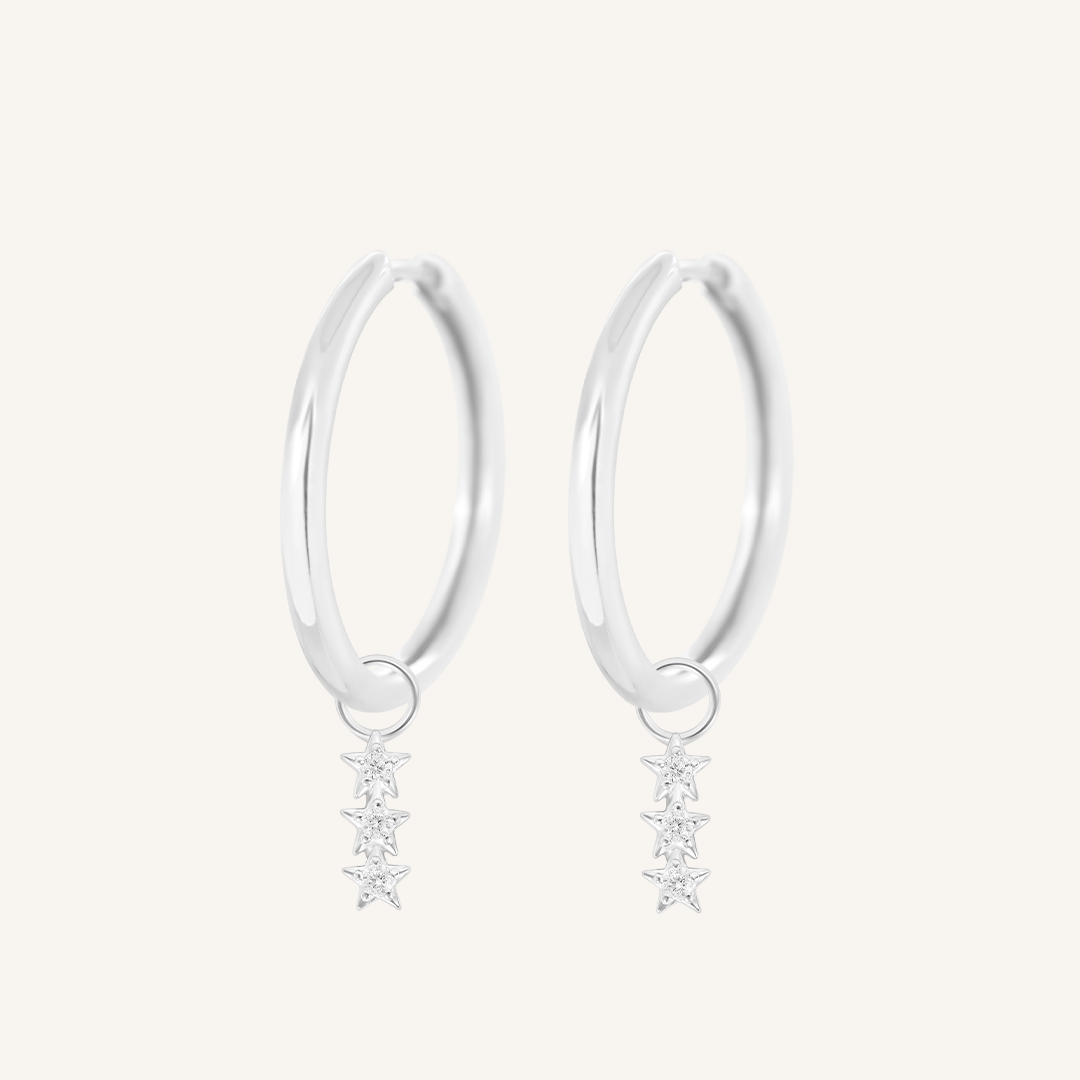 Constellation Charm Hoops