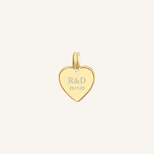 Etch Behold Heart Charm