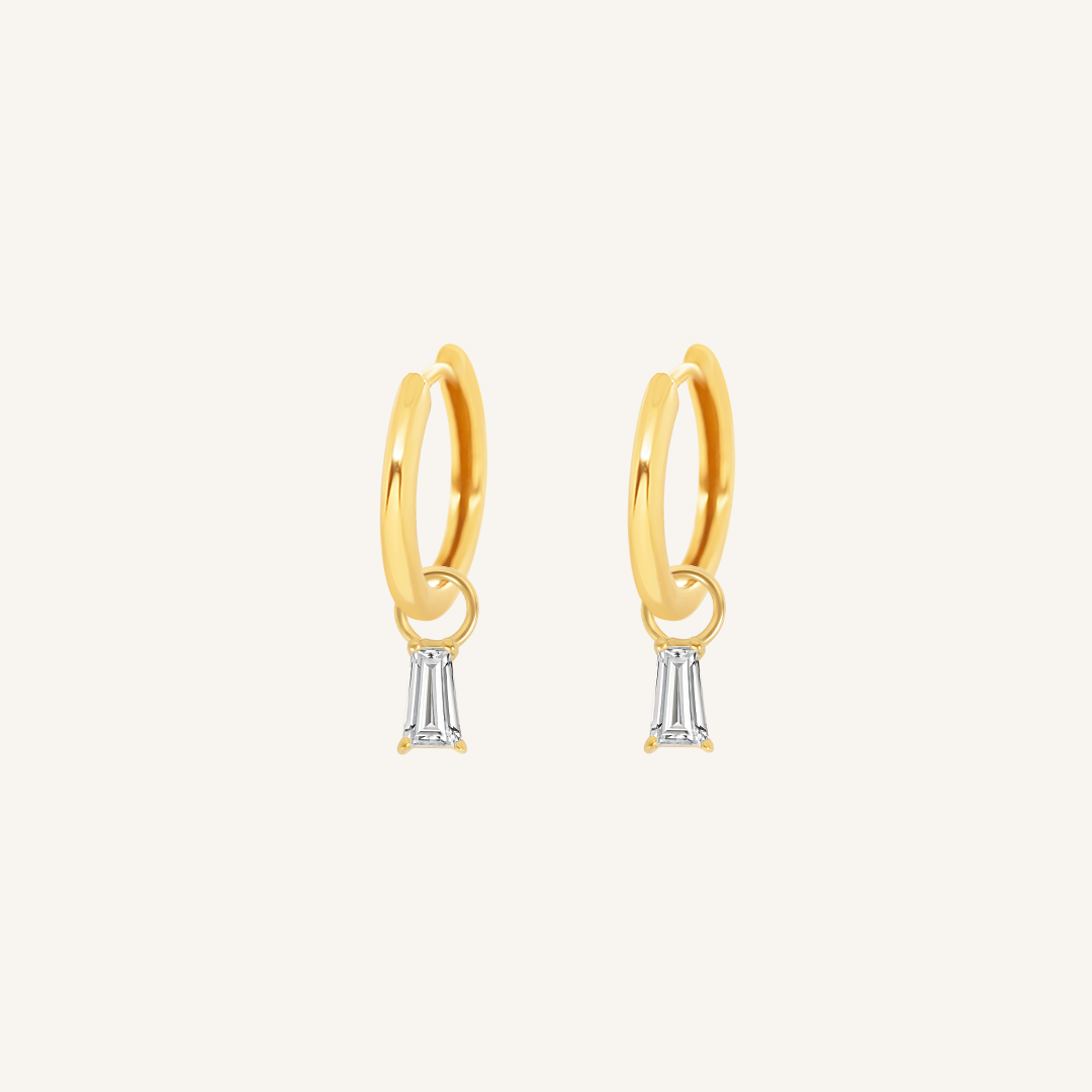 Flourish Plain Charm Hoops