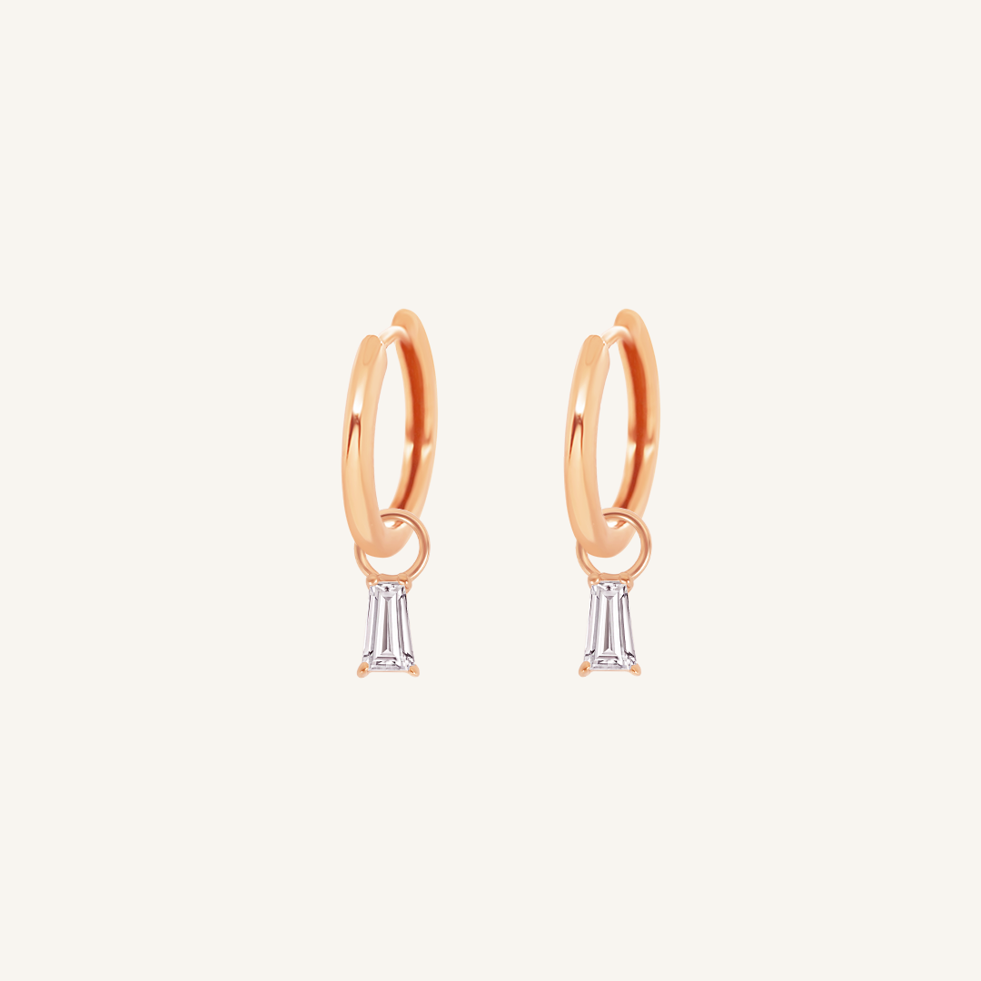 Flourish Plain Charm Hoops