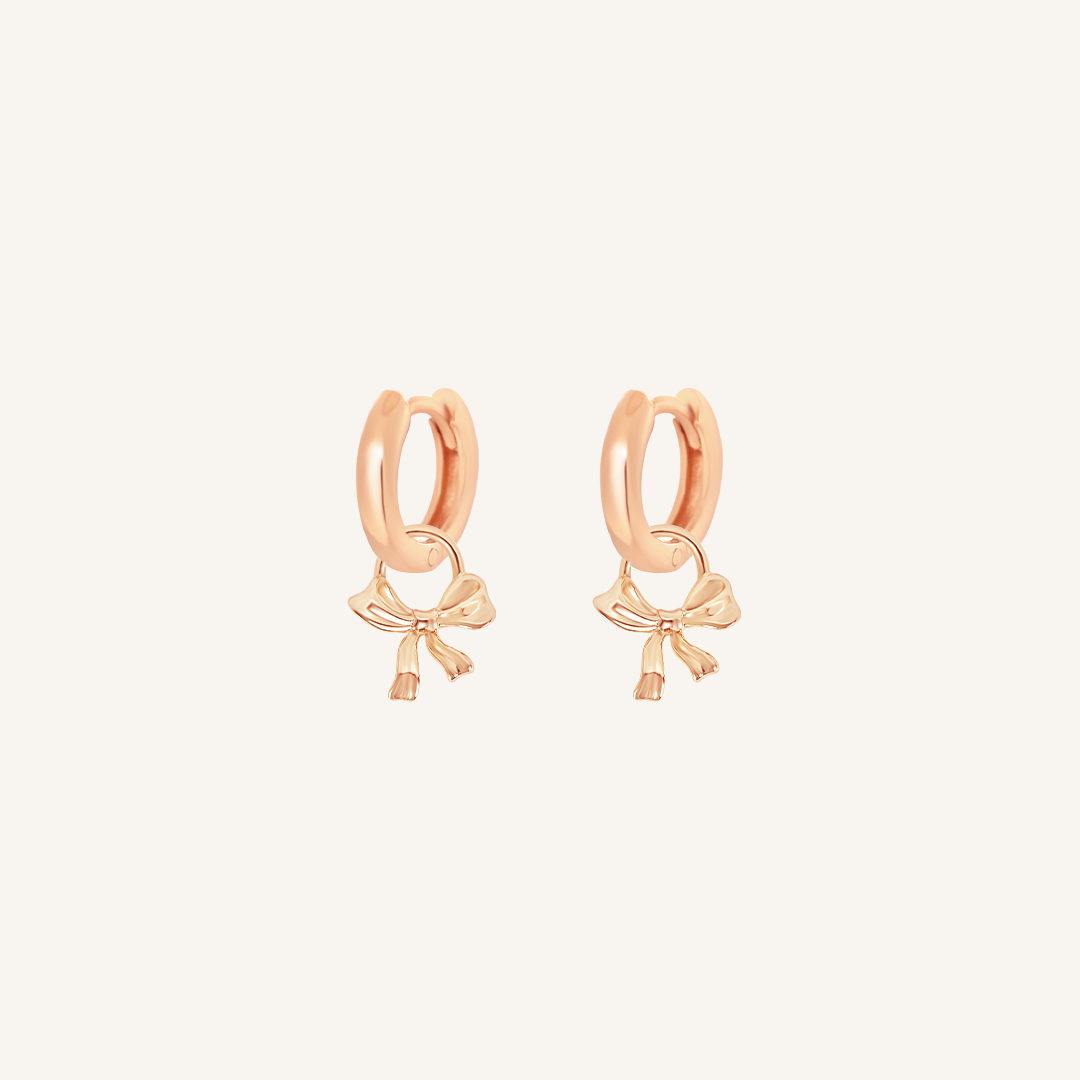 Fusion Plain Charm Hoops