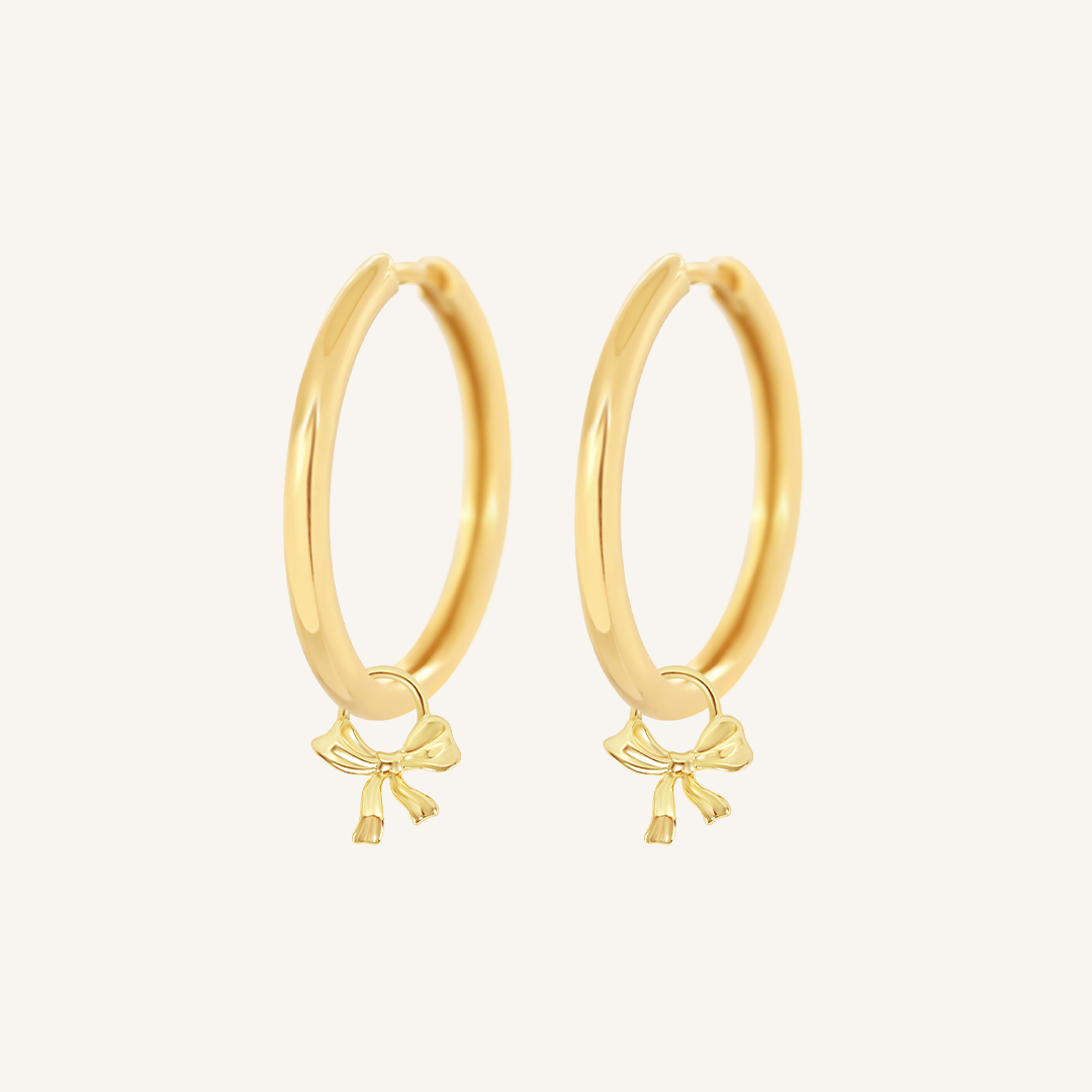 Fusion Plain Charm Hoops