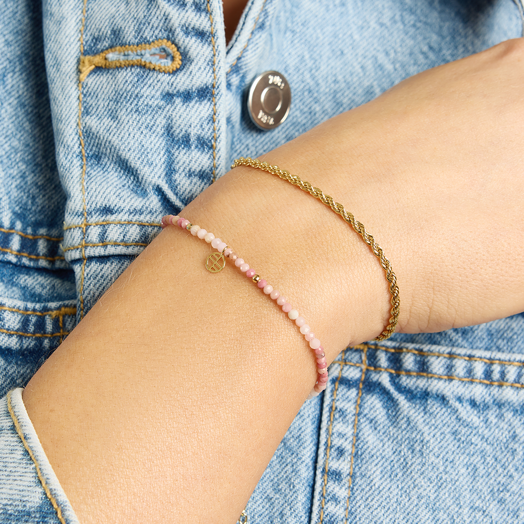 Rhodochrosite Hue Bracelet - Stone of Self Love