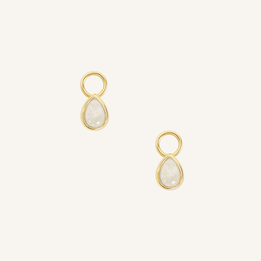 Moonstone Trove Hoop Charm (Set of 2)