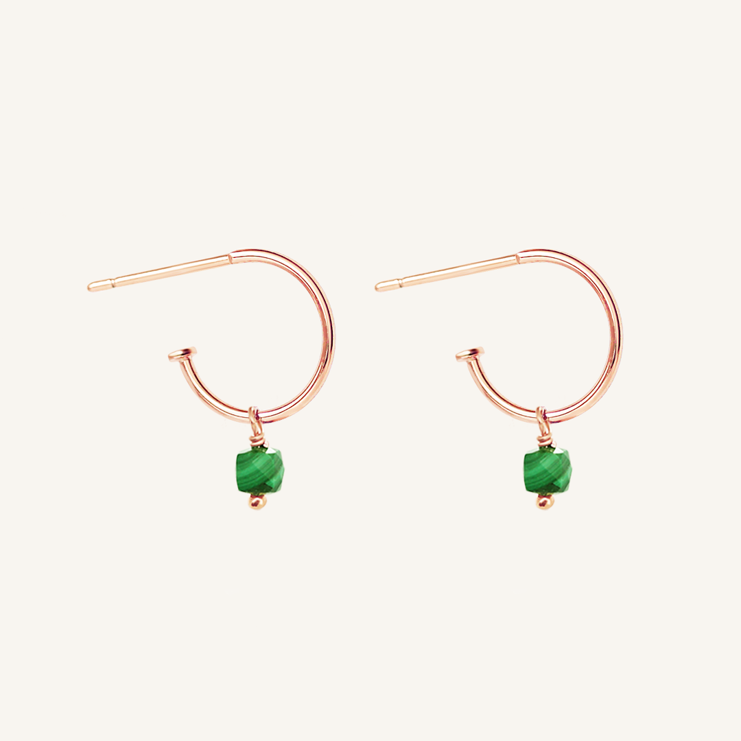 Olsen Malachite Hoops - Stone of Transformation