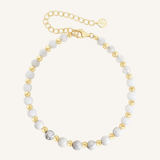 White Agate Ombre Bracelet - Stone of Resilience