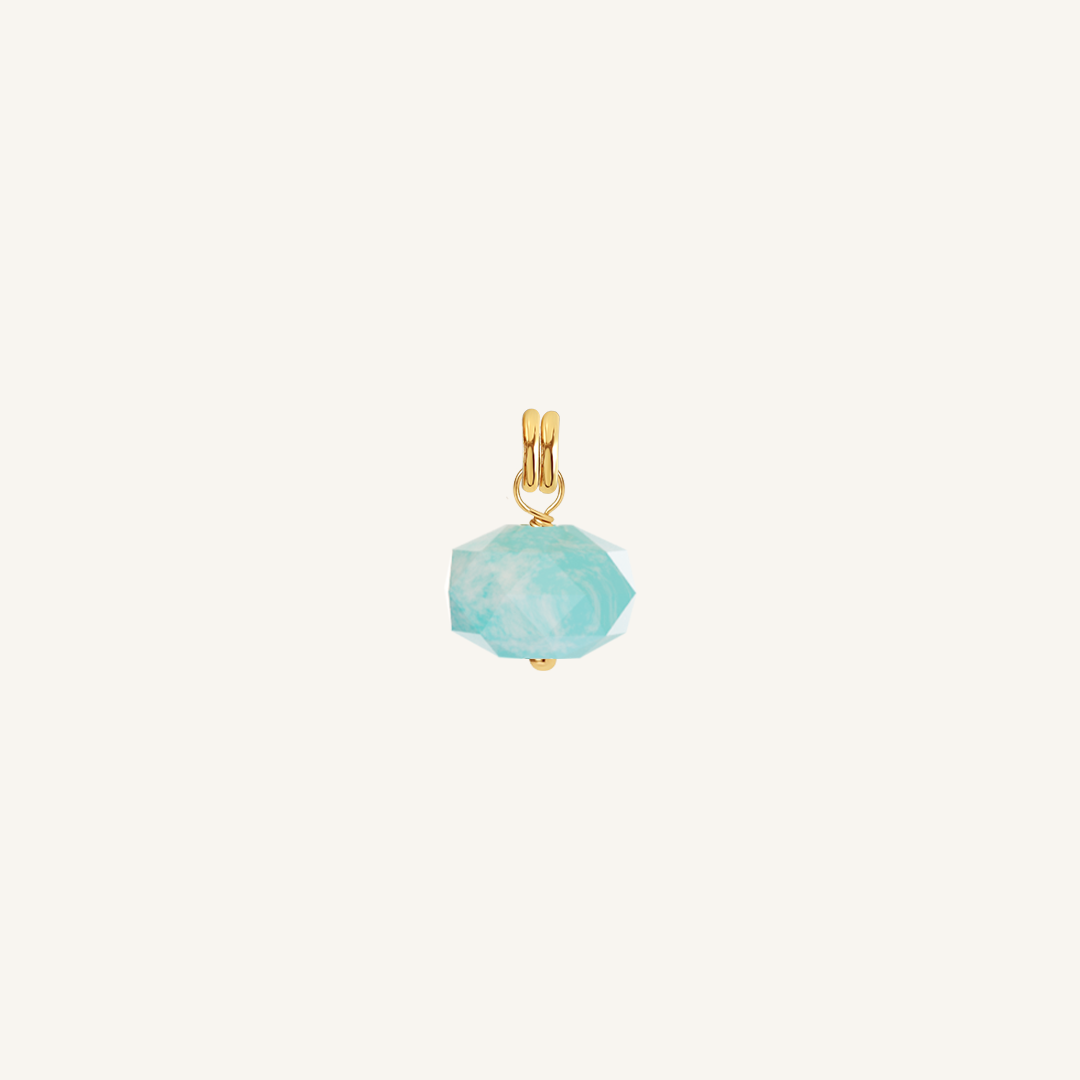 Opulent Amazonite Charm - Stone of Courage