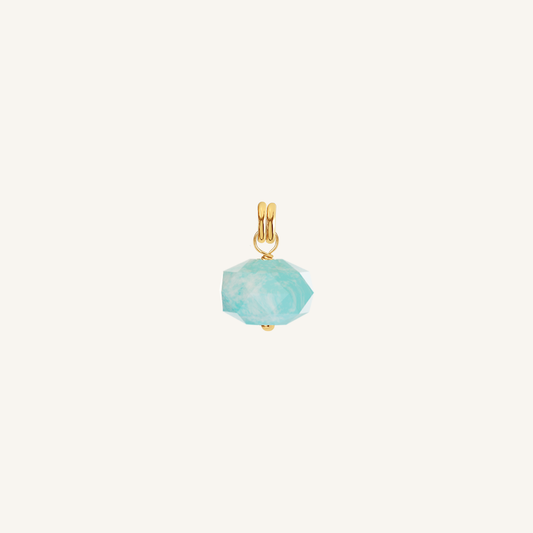 Opulent Amazonite Charm - Stone of Courage