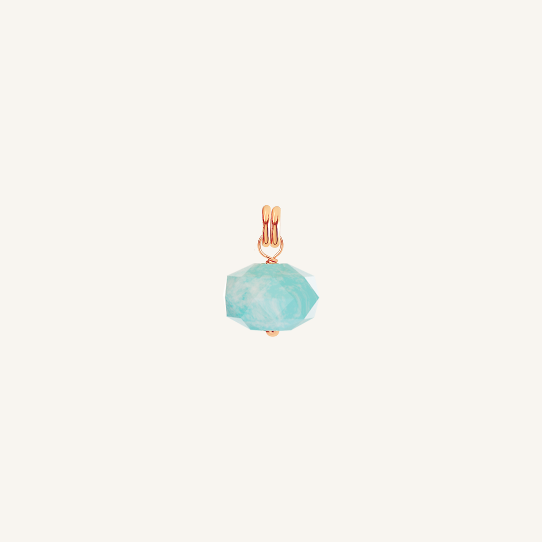 Opulent Amazonite Charm - Stone of Courage