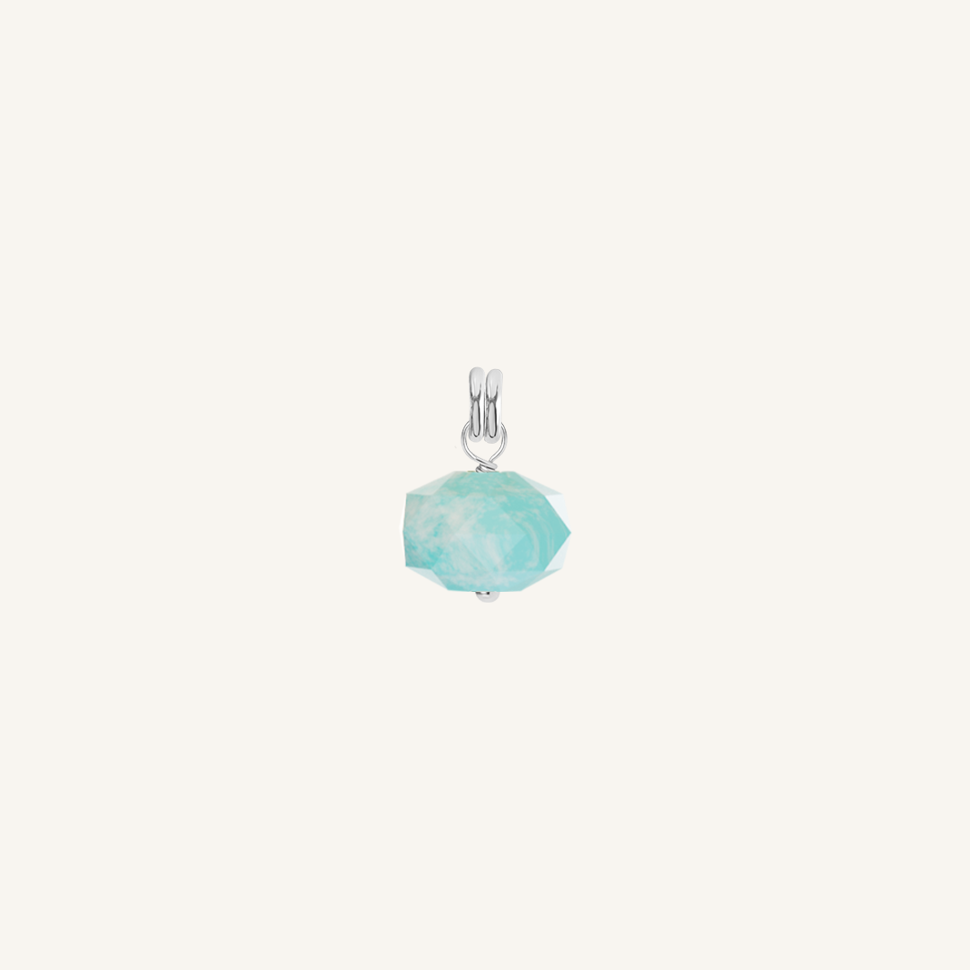 Opulent Amazonite Charm - Stone of Courage