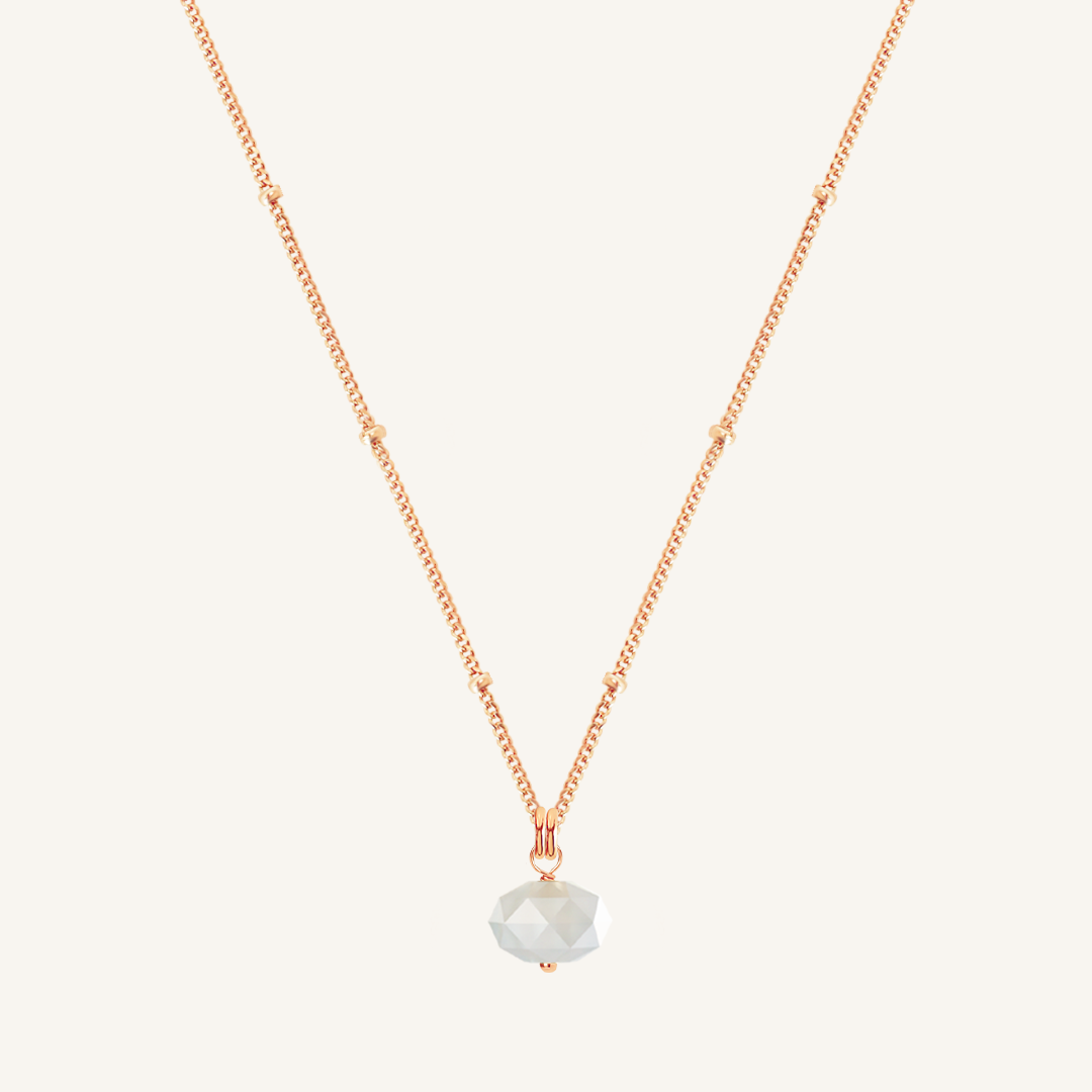 Opulent White Moonstone Necklace - Stone of Hope