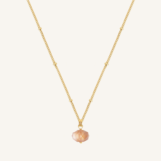 Opulent Orange Moonstone Necklace - Stone of Hope