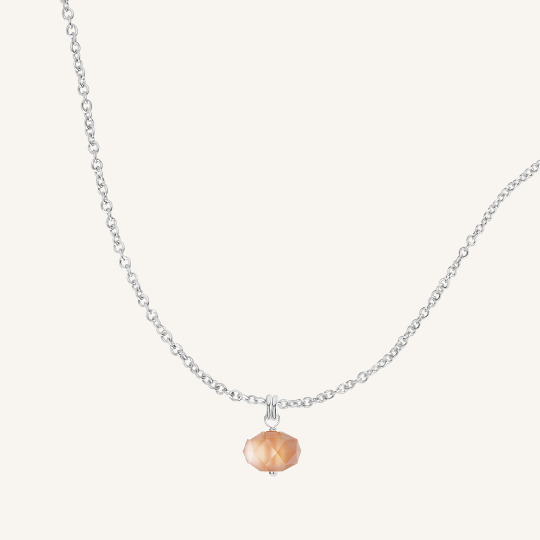 Opulent Orange Moonstone Charm - Stone of Hope