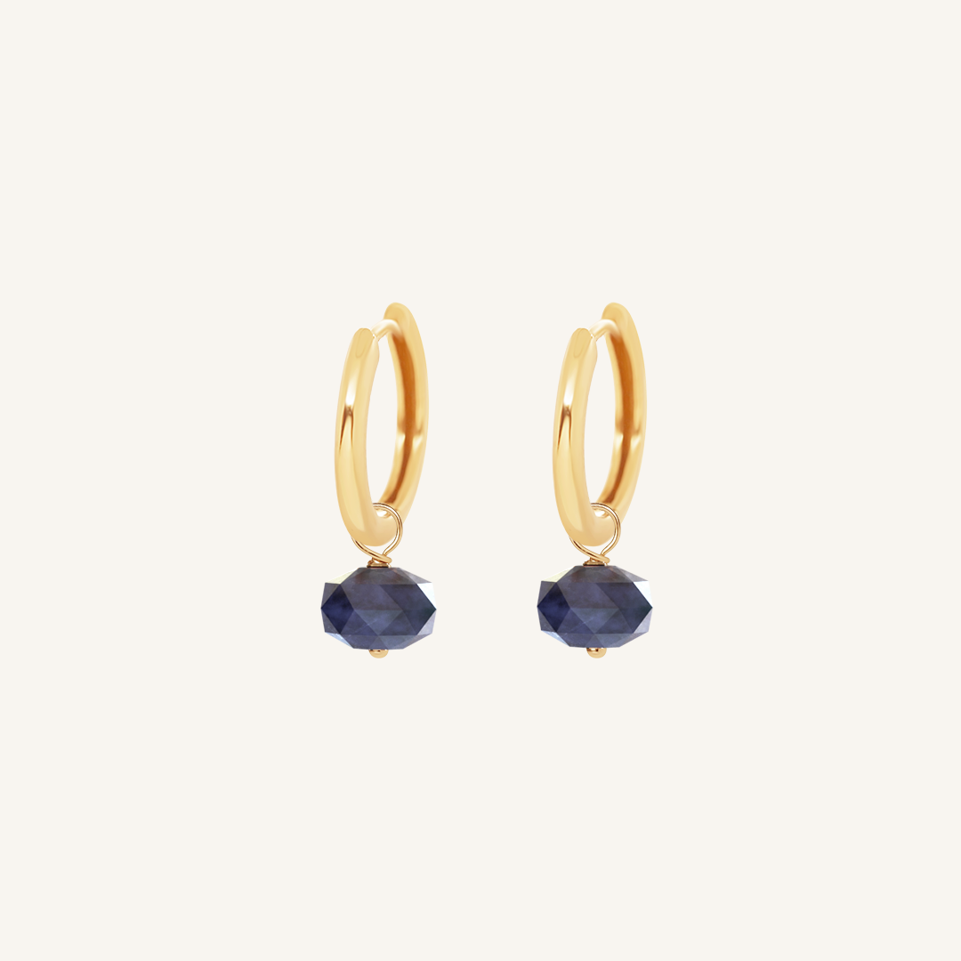 Opulent Sodalite Plain Hoops - Stone of Intuition