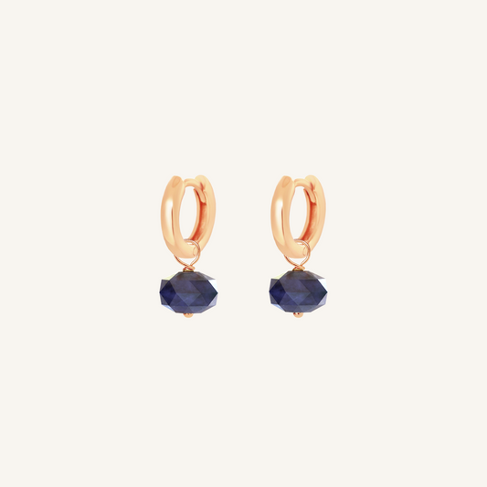 Opulent Sodalite Plain Hoops - Stone of Intuition