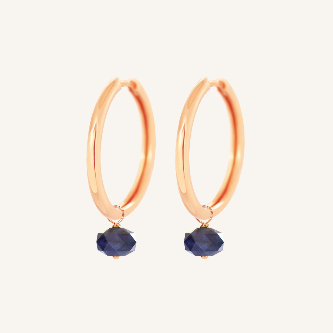 Opulent Sodalite Plain Hoops - Stone of Intuition