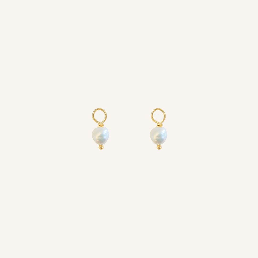 Pearl Hoop Charm - Stone of Potential (Set of 2)