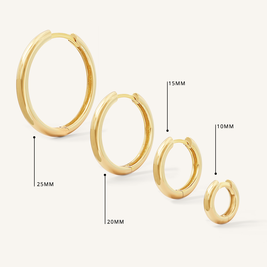 Fusion Plain Charm Hoops