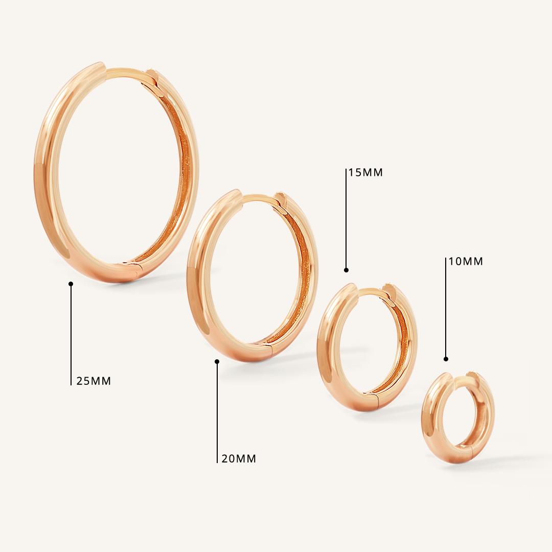 Fusion Plain Charm Hoops