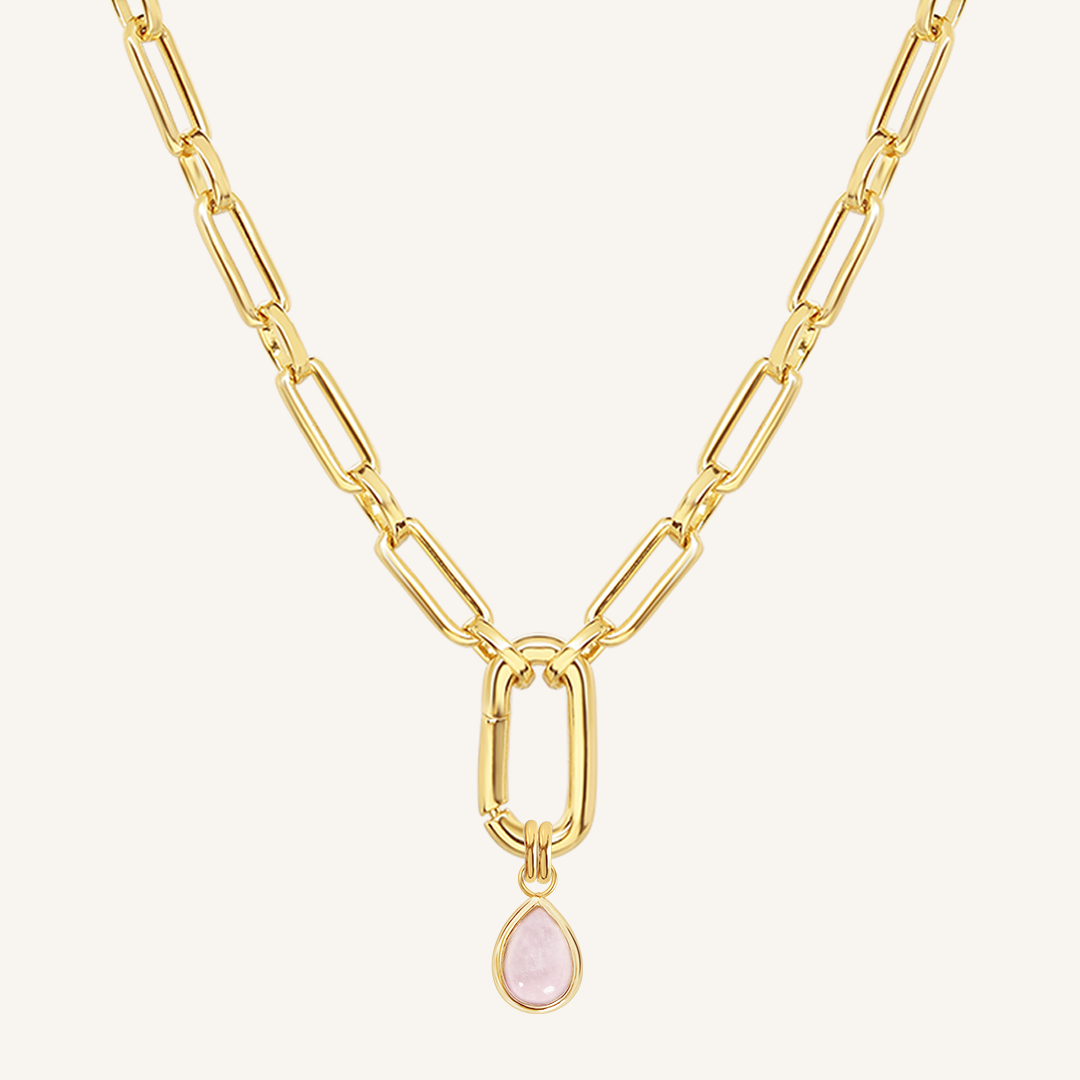 Rose Quartz Trove Charm Necklace