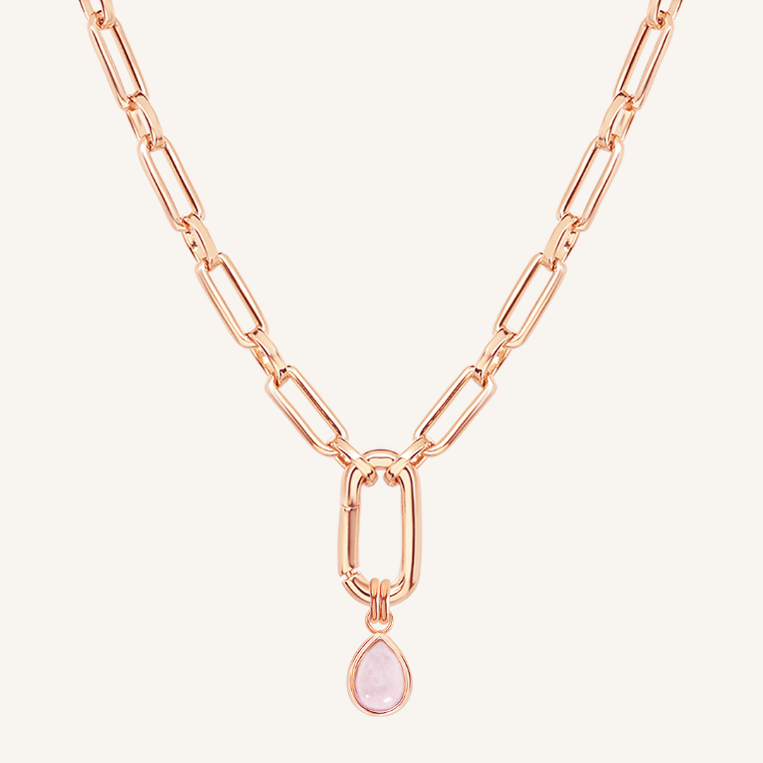 Rose Quartz Trove Charm Necklace