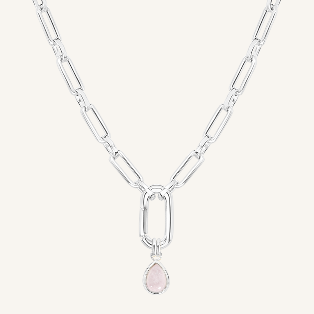 Rose Quartz Trove Charm Necklace