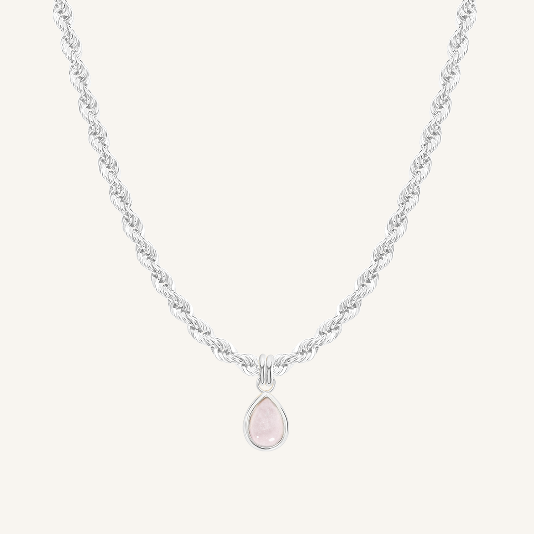 Rose Quartz Trove Charm Necklace