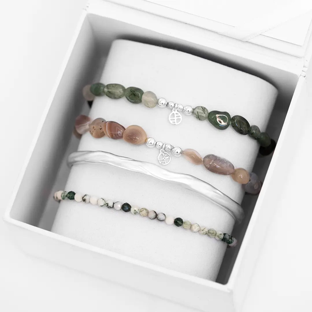 The  SILVER-L  Tarkine Bracelet Stack by  Francesca Jewellery from the Bracelets Collection.