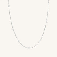 The  SILVER  Voyage Pearl Necklace by  Francesca Jewellery from the Necklaces Collection.