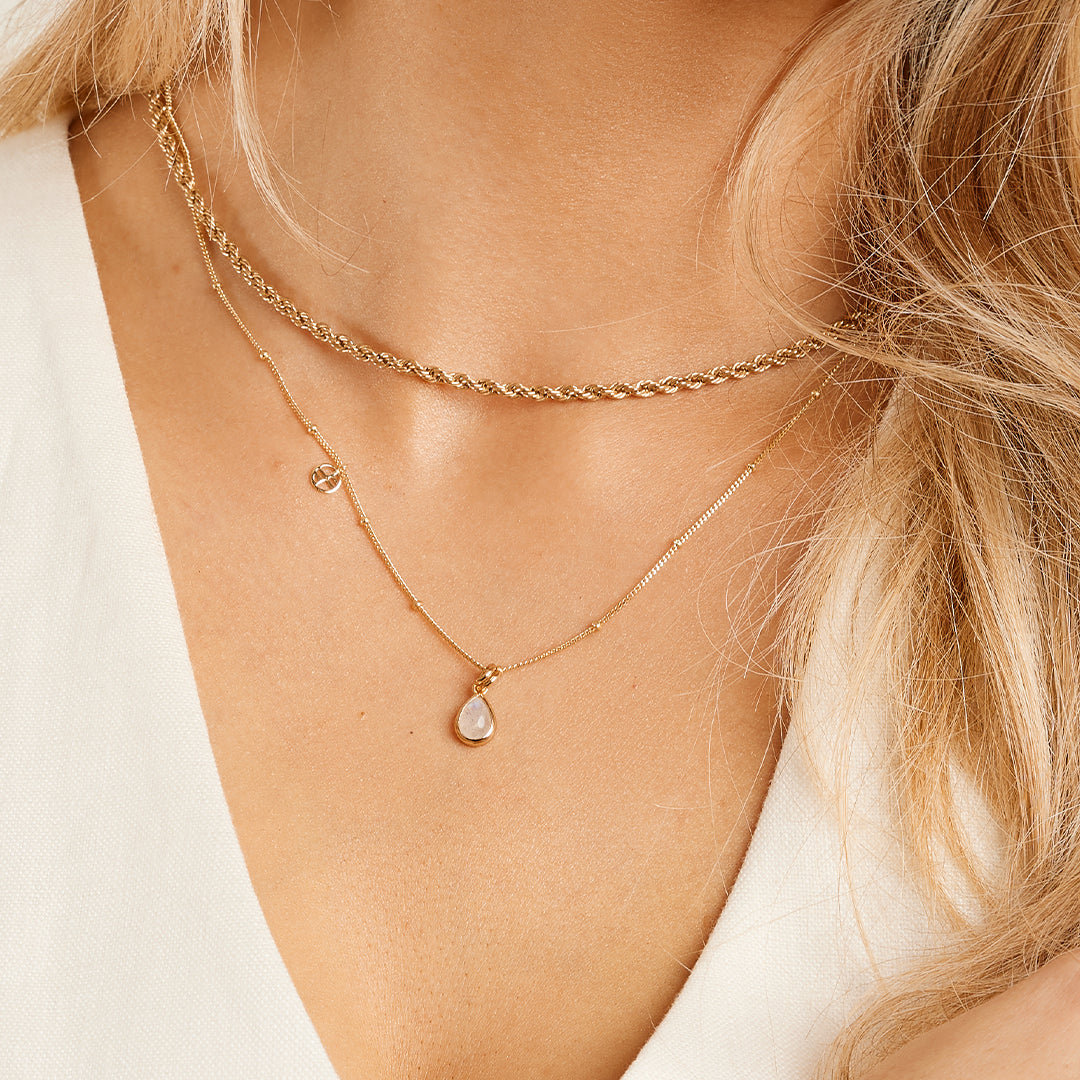 Moonstone Trove Charm Necklace